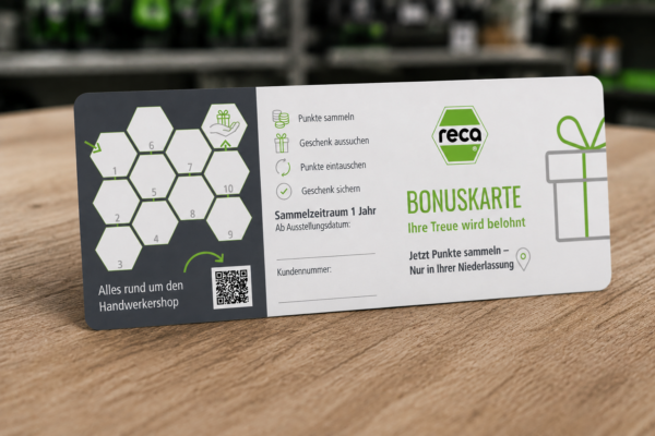 RECA Handwerkershop Stempelkarte