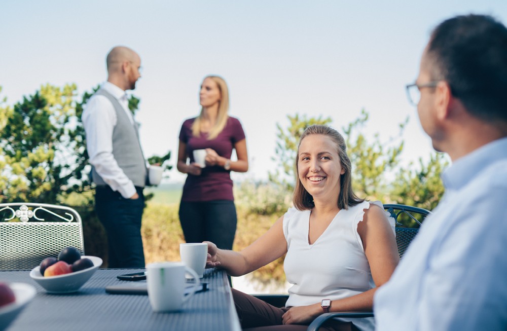 Mitarbeiter Pausengespräch