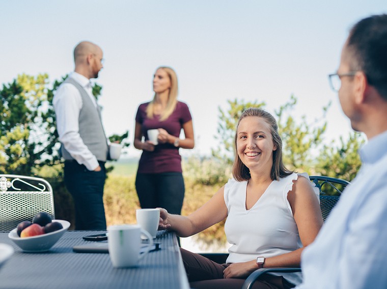Mitarbeiter Pausengespräch