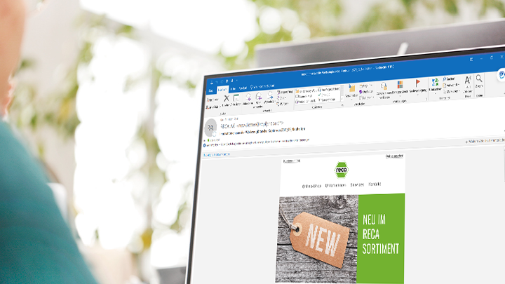 Bilschirm mit Newsletter